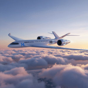 Airbus ZEROe hydrogen-powered aircraft concept for sustainable aviation.