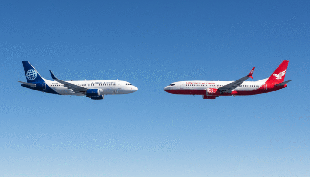 Airbus vs Boeing – The world’s leading aircraft manufacturers facing off on the runway.